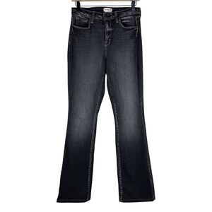 L’AGENCE Ruth High Rise Straight Leg Jeans Black Denim Stretch Women’s 27